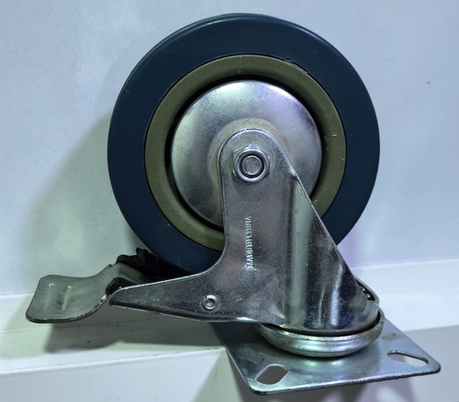 [ 100MM 4" - كفر رمادي فرملة ]  WHEEL GRAY BREAK TYPE 4" 100X27 100MM - KIT 