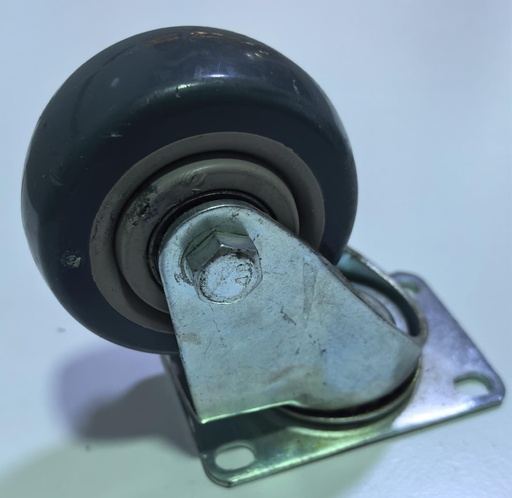 [ 75MM 3" - كفر رمادي ربر متحرك ]  WHEEL GRAY RUBBER BEARING TYPE 3" 75MM - JIALILE 