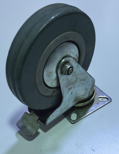 [ 125MM 5" - كفر رمادي ربر فرملة ]  WHEEL GRAY RUBBER BREAK TYPE 5" 125MM - SPEED 