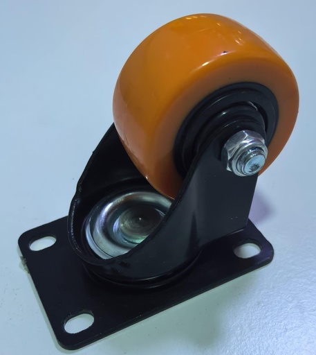  WHEEL ORANGE RUBBER BEARING 2.5" 65MM - STRONG/KIT 