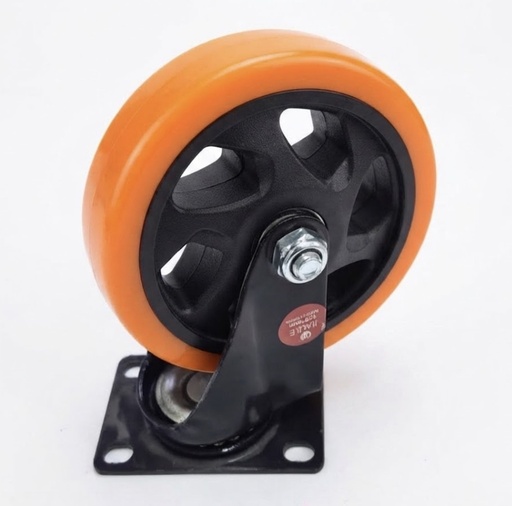  WHEEL ORANGE RUBBER BEARING 5" 125X32 