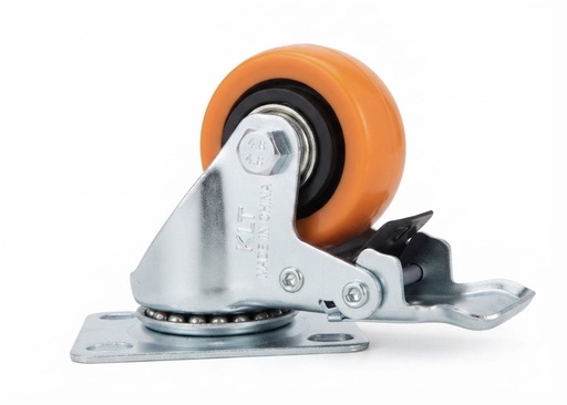 [ 2" - كفر برتقالي ربر فرملة ]  WHEEL ORANGE RUBBER BREAK 2" 50X32 - KIT/STRONG 