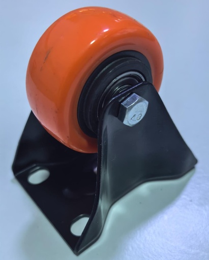 [2" - كفر برتقالي ربر ثابت]  WHEEL ORANGE RUBBER FIX 2" 50X32 - KIT 