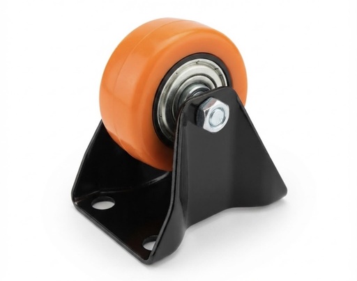 [2" - كفر برتقالي ربر ثابت]  WHEEL ORANGE RUBBER FIX 2" 50X32 - KIT 