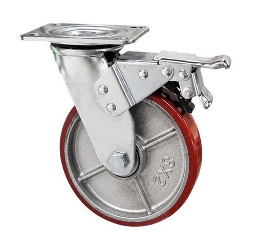 [ 200MM 8" - كفر احمر فرملة ]  WHEEL RED BREAK TYPE 8X2 200MM 8" - KIT 