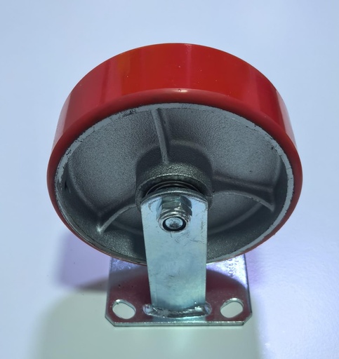[ 6X2 150MM 6X2 - كفر احمر ثابت ]  WHEEL RED FIX TYPE 6X2 160MM 6" - KIT/STRONG 