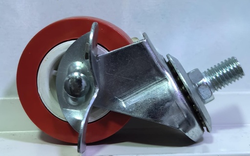 [ 2" - كفر احمر ربر فرملة ]  WHEEL RED RUBBER BREAK BOLT TYPE 2" 50X21 - 