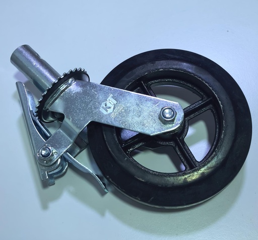 [ 8X2 -  عجلة سقالة ]  WHEEL SIGALA BLACK WITH BREAK 8X2 - BIG 