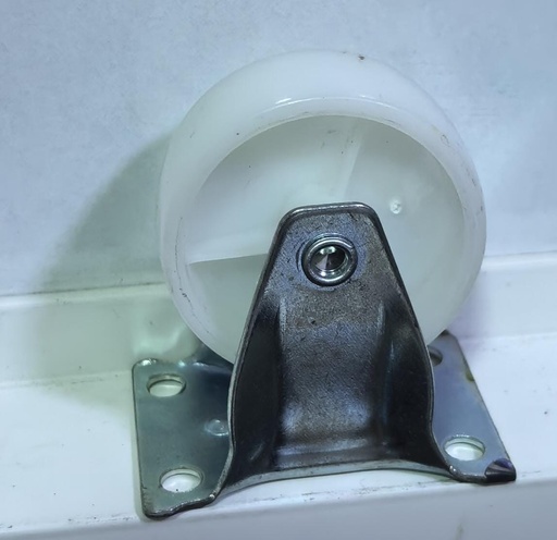 [ 2" - كفر ابيض بلاستيك شابت ]  WHEEL WHITE PLASTIC 2" FIX TYPE -NO.194 