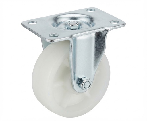 [ 2" - كفر ابيض بلاستيك شابت ]  WHEEL WHITE PLASTIC 2" FIX TYPE -NO.194 