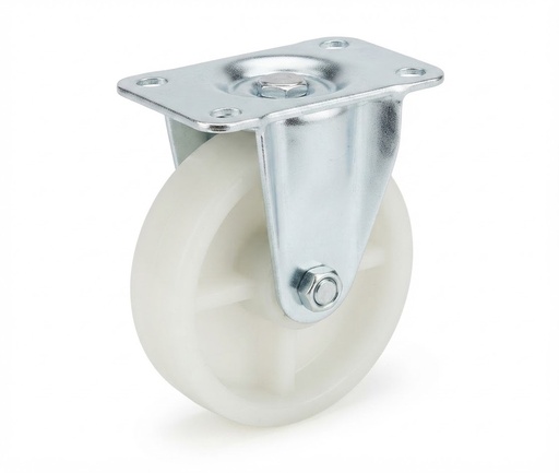 [ 3" - كفر ابيض بلاستيك شابت ]  WHEEL WHITE PLASTIC 3" FIX TYPE 