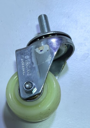  WHEEL WHITE RUBBER 2" BOLT BEARING TYPE - STRONG 