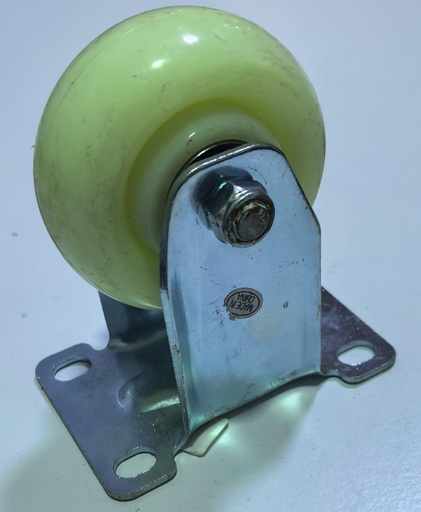  WHEEL WHITE RUBBER 3" FIX TYPE - WORKABLE 