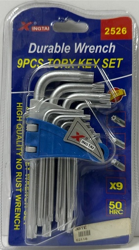 [2526]  XINGTAI DURABLE WRENCH 9PCS TORX KEY SET -CHINA 