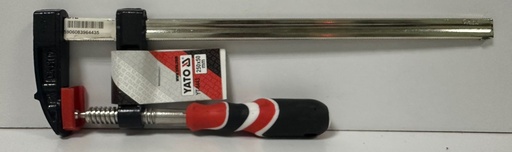[ YT-6443 - مربط نجار50X250MM ]  YATO F-CLAMP RED/BLACK 50X250MM - YT-6443 
