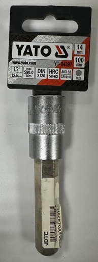 [YATO CR-V 14MM  مقبسSHORT - YT-04397]  YATO HEX SOCKET ADAPTER 1/2" 14MM LONG - YT-04397 