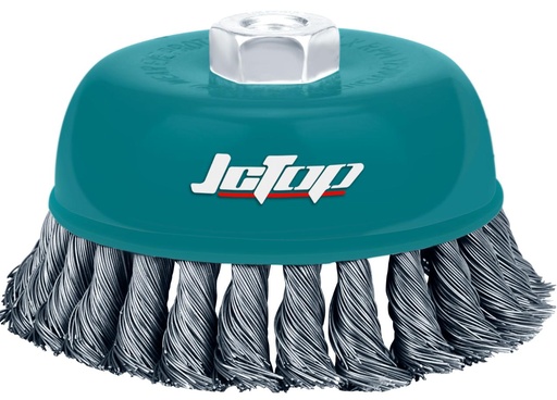 JCTOP WIRE BRUSH SILVER 75MM 3" BOWL TYPE -CHINA
