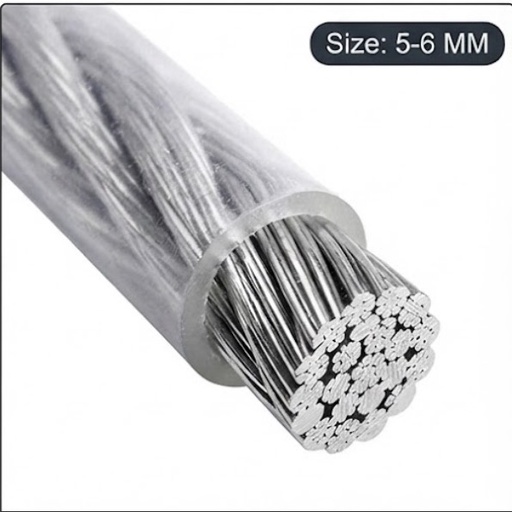 [إستيل وير 5 ملم - مغلف بالبلاستيك] STEEL WIRE 5MM (5-6MM) - PLASTIC COATED