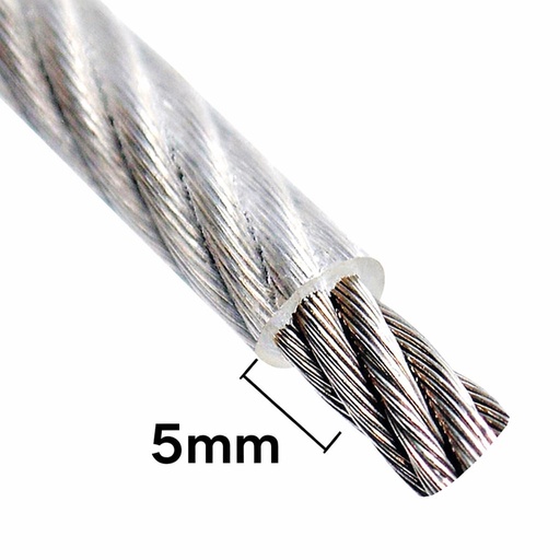 [إستيل وير 5 ملم - مغلف بالبلاستيك] STEEL WIRE 5MM (5-6MM) - PLASTIC COATED