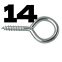 EYE HOOK SCREW NO-14