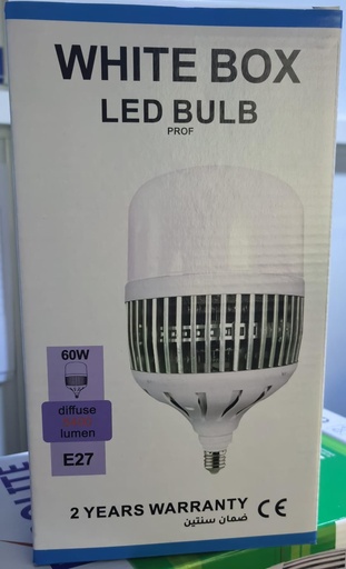 WHITE BOX LIGHT LED BULB T SHAPE 60W 220V 6500K - CHINA -PFQP2-60W