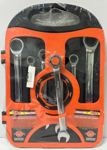 7PCS DUAL RATCHET SET SERIES CHROME 8-19MM-CHINA