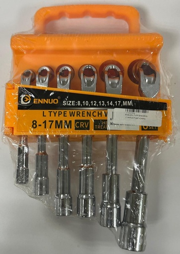 ENNUO L TYPE SPANER 8-17MM 6CPS SET-CHINA