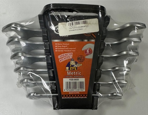 [YDS-0655] YDS TOOLS COMBINATION SPANNER 6PC'S 6-17MM - CHIHNA/0655