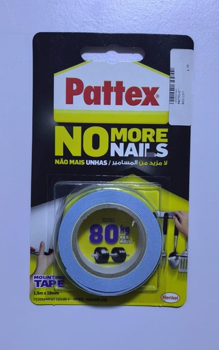 PATTEX DOUBLE SIDE TAPE RED 1.5MX19MM 1ROLL=80KG - UAE