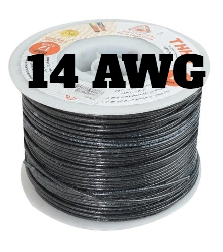 [14 سلك كهرباء الرياض] RIYADH ELECTRIC WIRE BLACK - 14 AWG 2.5-KSA