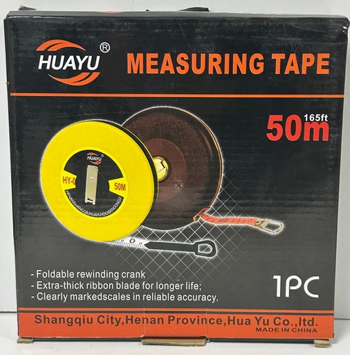 HUAYU FIBERGLASS MEASURING TAPE 50MTR-CHINA