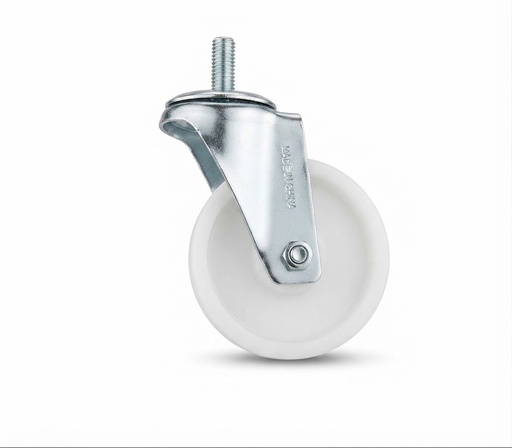WHEEL WHITE PLASTIC 4" BOLT BEARING TYPE - KIT