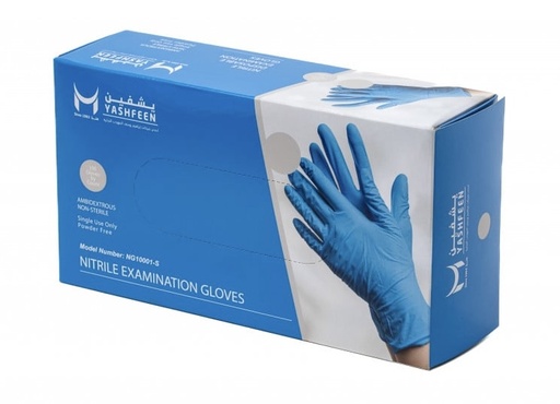 YASHEEN NITRILE EXAMINATION GLOVES BLUE ALL SIZE-CHINA