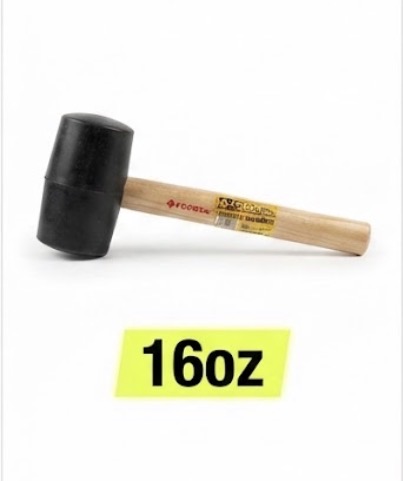 [LMGH021-16] FORCE RUBBER HAMMER BLACK 160Z WOOD HANDLE - LMGH021-14