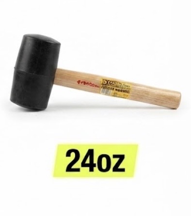 [LMGH021-24] FORCE RUBBER HAMMER BLACK 240Z WOOD HANDLE - LMGH021-24