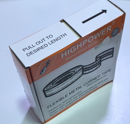 HIGHPOWER FLEXIBLE METAL CORNER TAPE 50MMX30M - HP1256