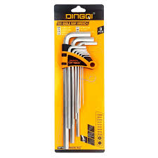DINGQI 9PCS HEX KEY SHORT FLAT HEAD 1.5-10MM-CHINA/17203