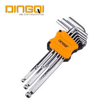 DINGQI 9PCS HEX KEY LONG FLAT HEAD 1.5-10MM-CHINA/17122A