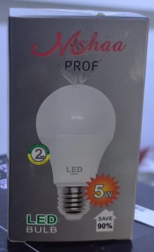 EURO SHINE LED BULB 5W 220V WHITE 8500K-CHINA/ZDHT-A5