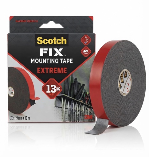 3M SCOTCH FIX DOUBLE-SIDED EXTREME TAPE 19MMX10M 13KG - USA/PT1100