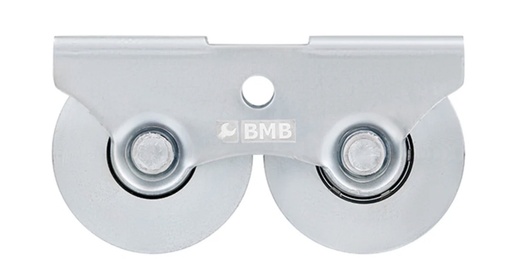 BMB SLIDING WHEEL SILVER DOUBLE BASE U SHAPE 50MM -CHINA/6106-002