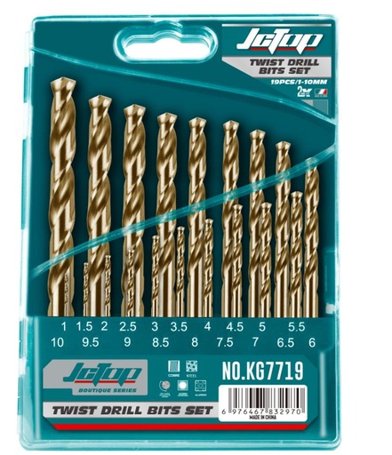 JCTOP 8PCS 3-10MM TWIST DRILL BITS SET-CHINA/KG7708