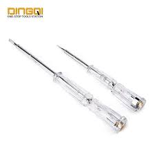 DINGQI VOLTAGE TESTER CLEAR  SMALL 3X138MM 100-250V-CHINA/68113