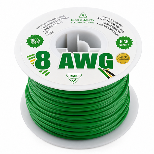 RIYADH ELECTRIC WIRE GREEN - 8 AWG 10MM-KSA