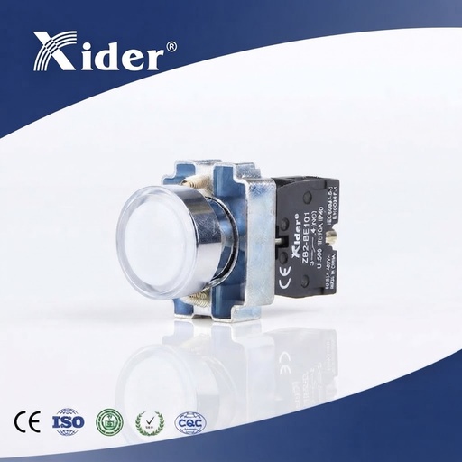 XIDER PUSH BUTTON WHITE 2.6W+10(6A) 400V - BIG