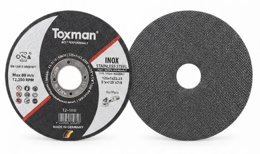 TOXMAN CUTTING DISC STEEL 5" 125X1X22.23MM - GERMANY
